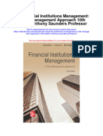 Ise Financial Institutions Management A Risk Management Approach 10Th Edition Anthony Saunders Professor Full Chapter