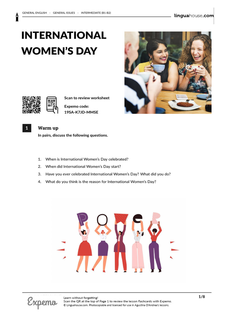 International Women’s Day Discussion Guide | PDF | Vocabulary | Human ...