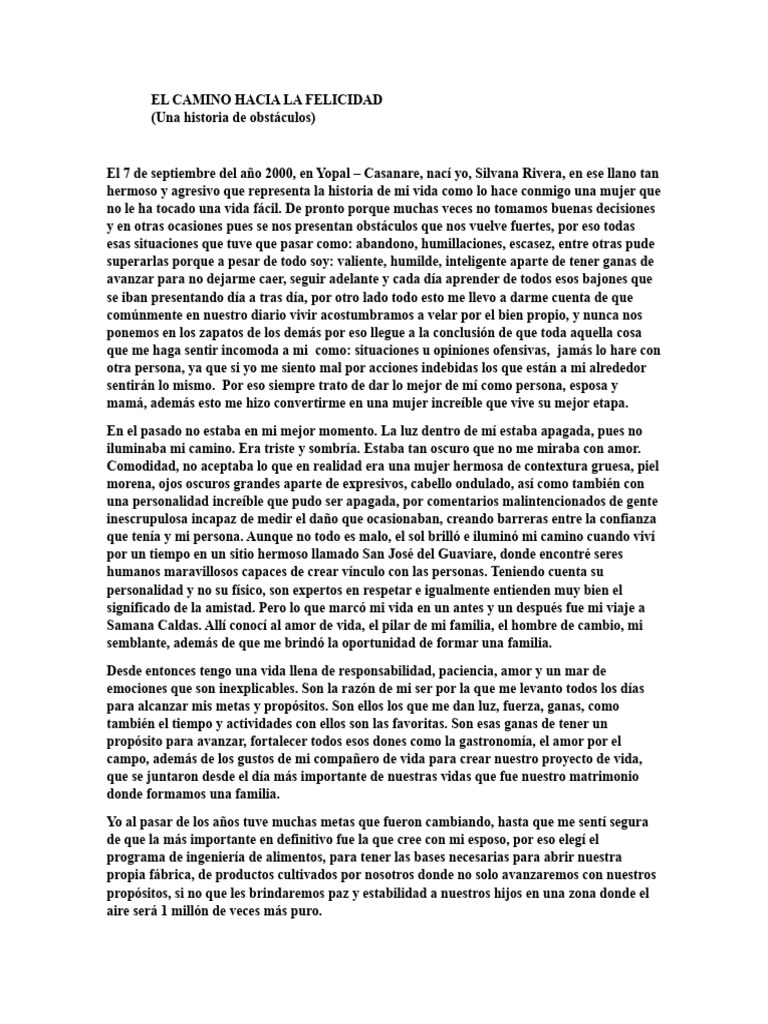El Camino Hacia La Felicidad | PDF | Amor | Felicidad