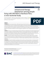 Adherence To Antiretroviral Therapy and The Associated Factors Among People Living With HIV/AIDS in Northern Peru: A Cross Sectional Study