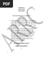 Civil Law 2024 Bar Q With Answers | PDF | Will And Testament | Legal ...