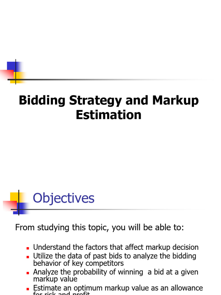 Bidding Strategy & Markup Optimization | PDF | Risk | Mathematical ...