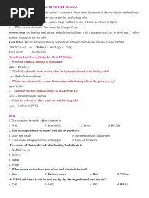 Explain Activity 1.6 Class 10 NCERT Science