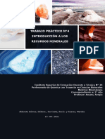 Trabajo Practico N° 4 Introducción a los Recursos Minerales. ALDERETE, D.- DA COSTA, R.- SUAREZ, M