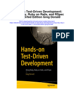 Hands On Test Driven Development Using Ruby Ruby On Rails and Rspec 1 Converted Edition Greg Donald Full Chapter