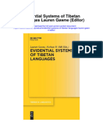 Evidential Systems of Tibetan Languages Lauren Gawne Editor Full Chapter