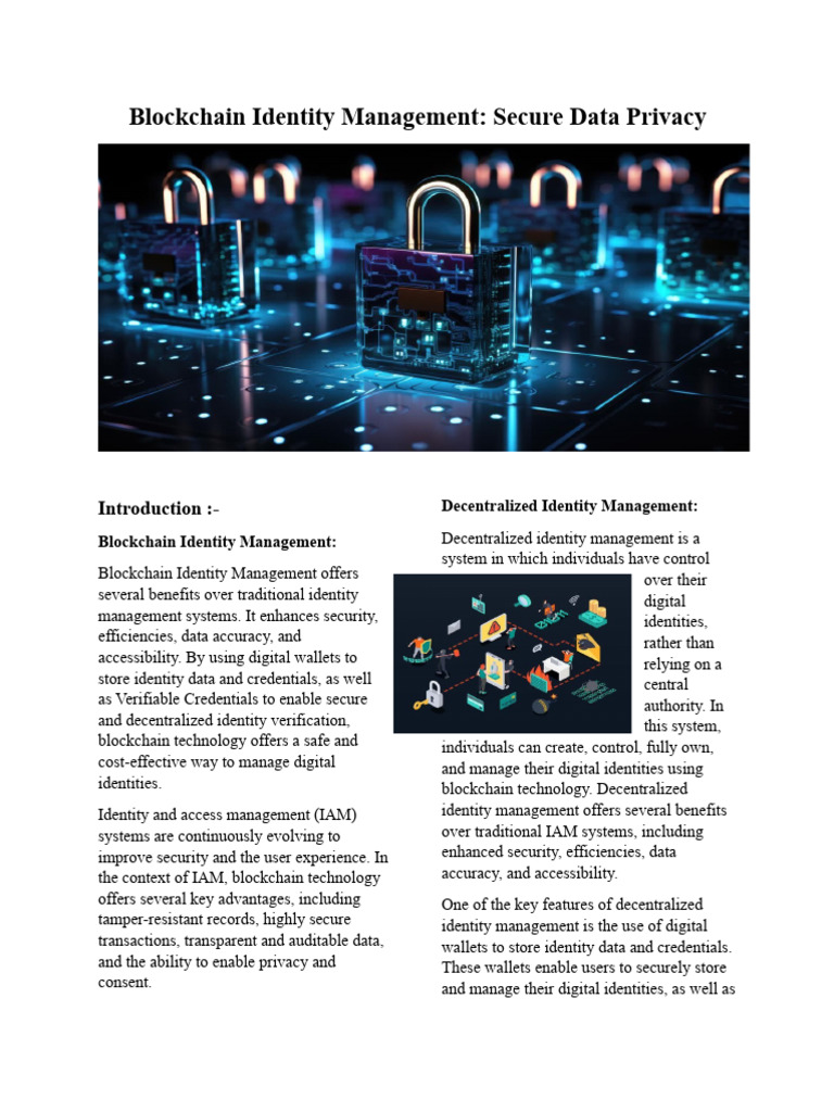 Blockchain Identity for Tech Innovators | PDF | Secure Communication ...