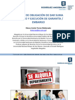 Proceso de Obligación de Dar Suma de Dinero y Ejecución de Garantía I Sesión 9 Diplomado