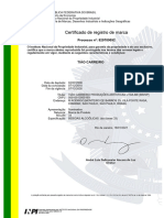 Tião Carreiro Certificado de Marcas e Registros - Inpi