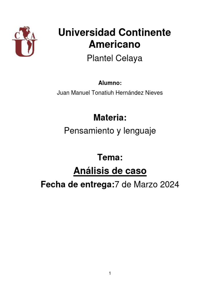 Analisis De Caso Descargar Gratis Pdf Ansiedad Temor