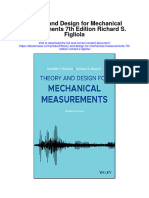 Theory and Design For Mechanical Measurements 7Th Edition Richard S Figliola Full Chapter