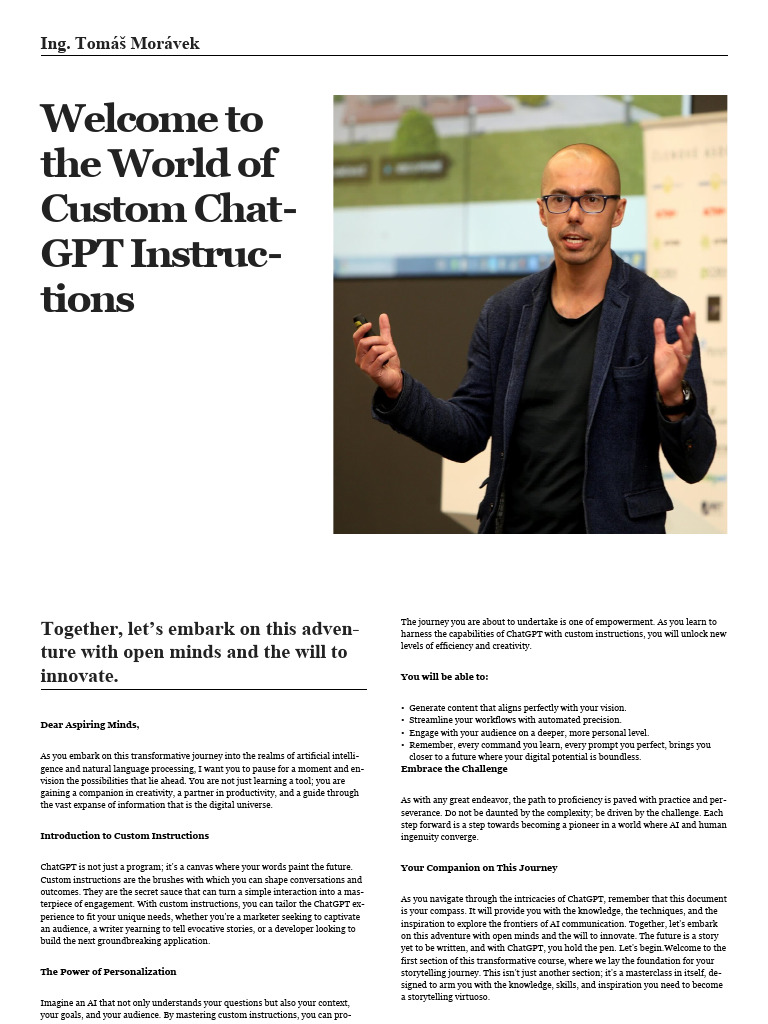 ChatGPT Custom Instructions & Starting Instructions | PDF | Digital ...