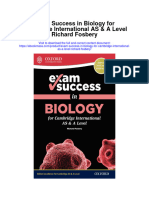Exam Success in Biology For Cambridge International As A Level Richard Fosbery Full Chapter