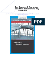Statistics For Business Economics 13Th Revised Edition Edition David Ray Anderson All Chapter