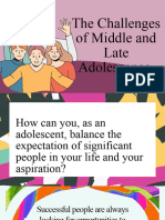 The Challenges of Middle and Late Adolescence