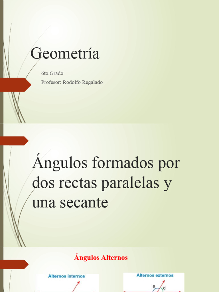 Geometria - Angulos Entre Rectas Paralelas | PDF | Ángulo | Geometria ...
