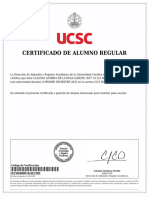 Certificado de Alumno Regular: 0 2 5 8 D 8 F 0 1 F e 0 2 3 0 1