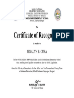Certificate of MOOE Liquidation