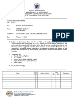 Memorandum For PTA Meeting