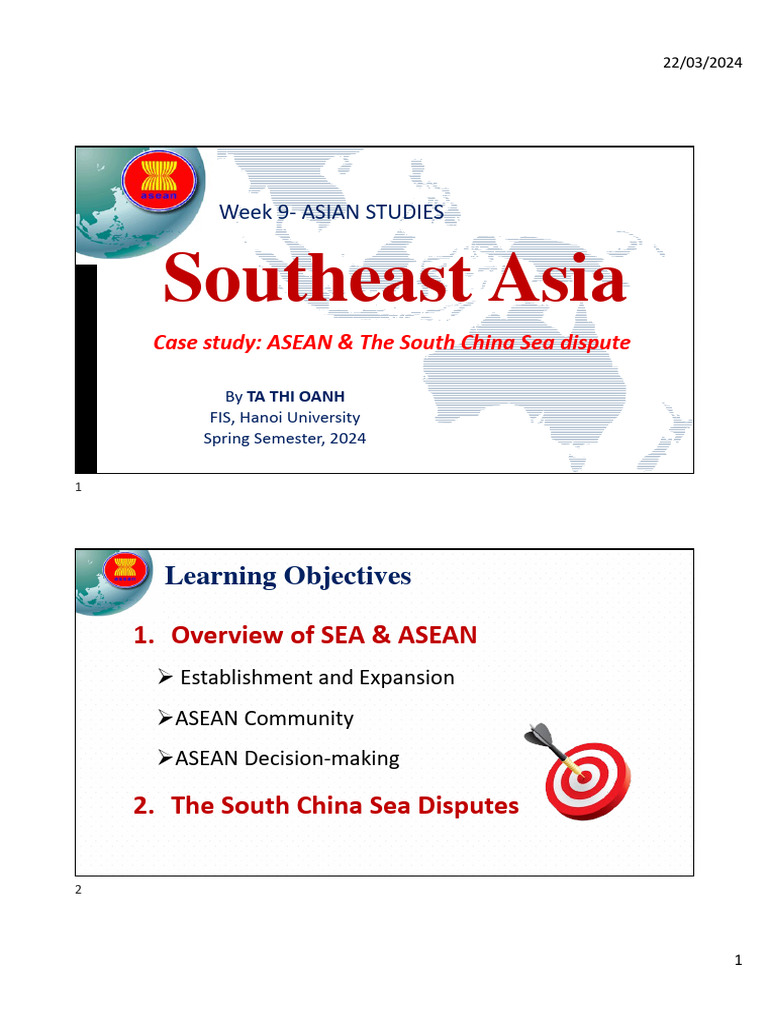 ASEAN and South China Sea Dispute Analysis | PDF | South China Sea ...