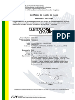 Gusttavo Lima Certificado de Marcas e Registros - Inpi