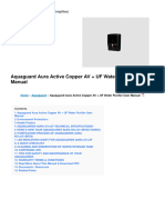 Aura Active Copper Av Uf Water Purifier Manual