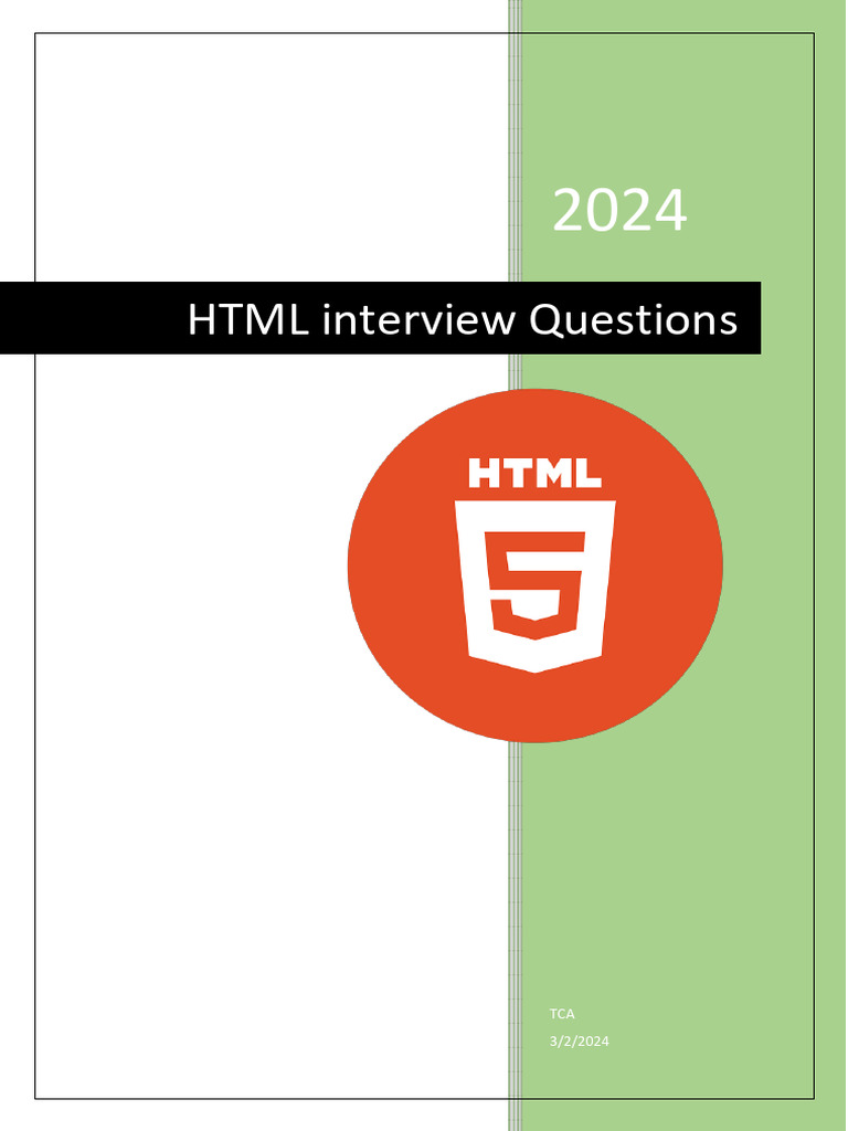 HTML Questions | PDF | Html Element | Html
