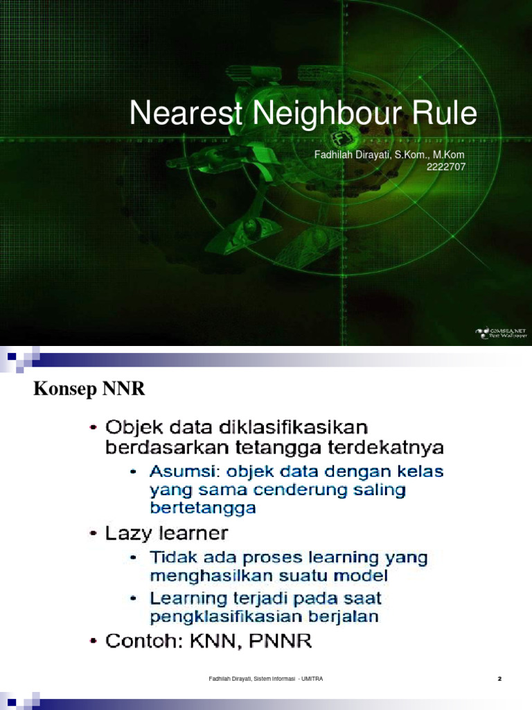 Aturan Tetangga Terdekat KNN | PDF