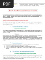 Fiche 3 - Progrès Technique Et Emploi