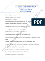 ACC501 MID Term IMP Formulas