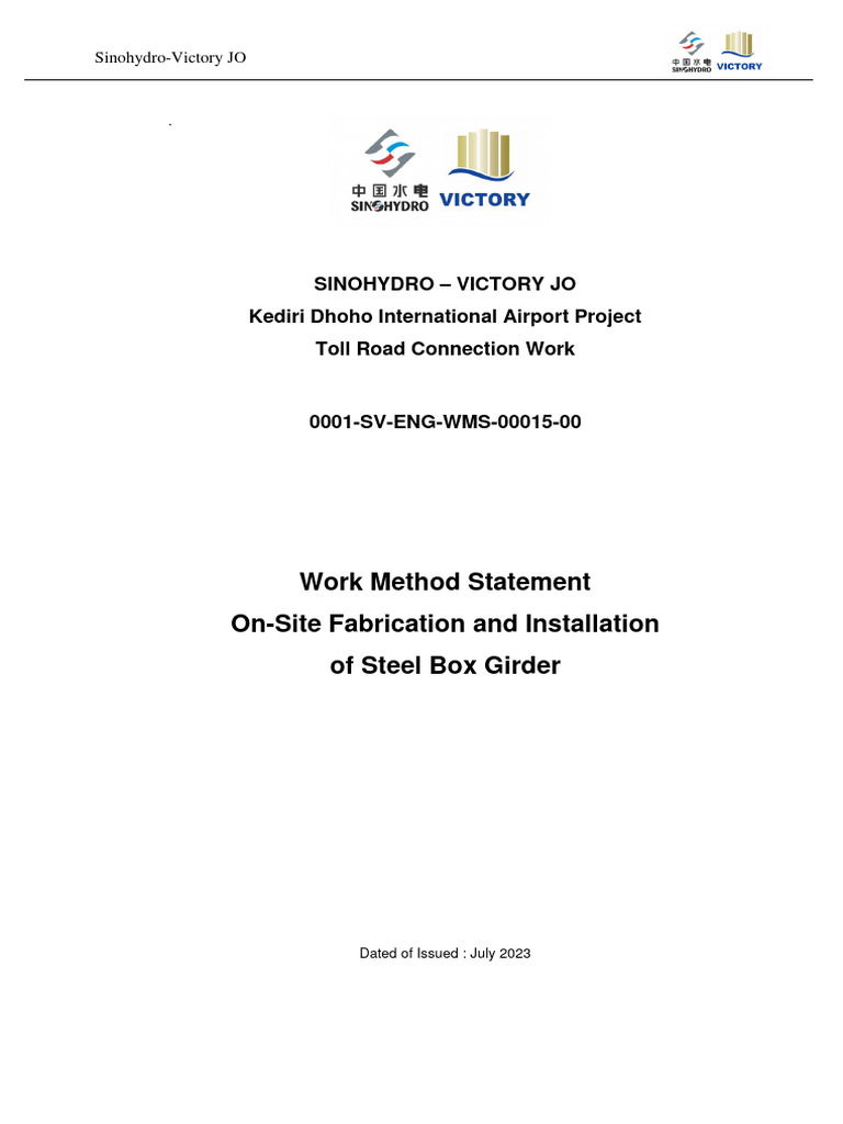 Steel Box Girder Installation Plan | PDF | Crane (Machine)