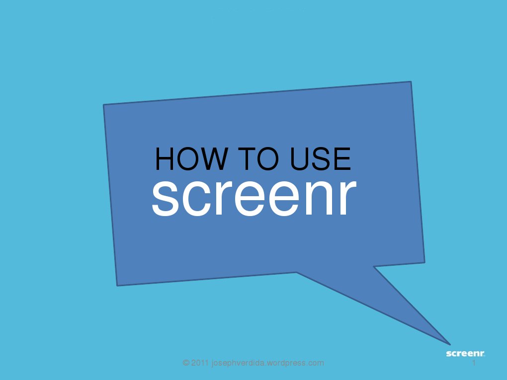 How To Use Screenr | PDF