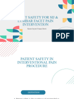Patient Safety For SIJ & Lumbar Facet Pain Intervention2