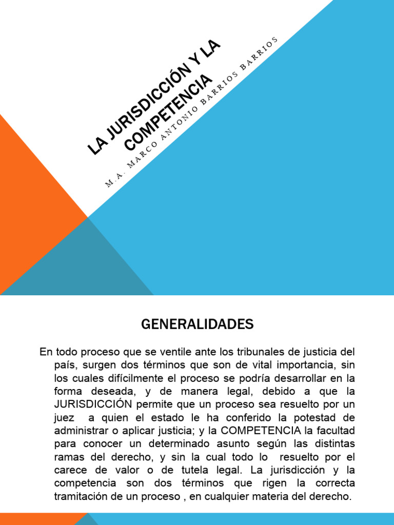 Jurisdicción y Competencia en el Derecho | PDF | Judicaturas | Jurisdicción
