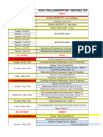 Igcse Final Exam TT For May-June 2024