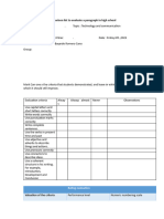 Lista de Cotejo para Párrafo.