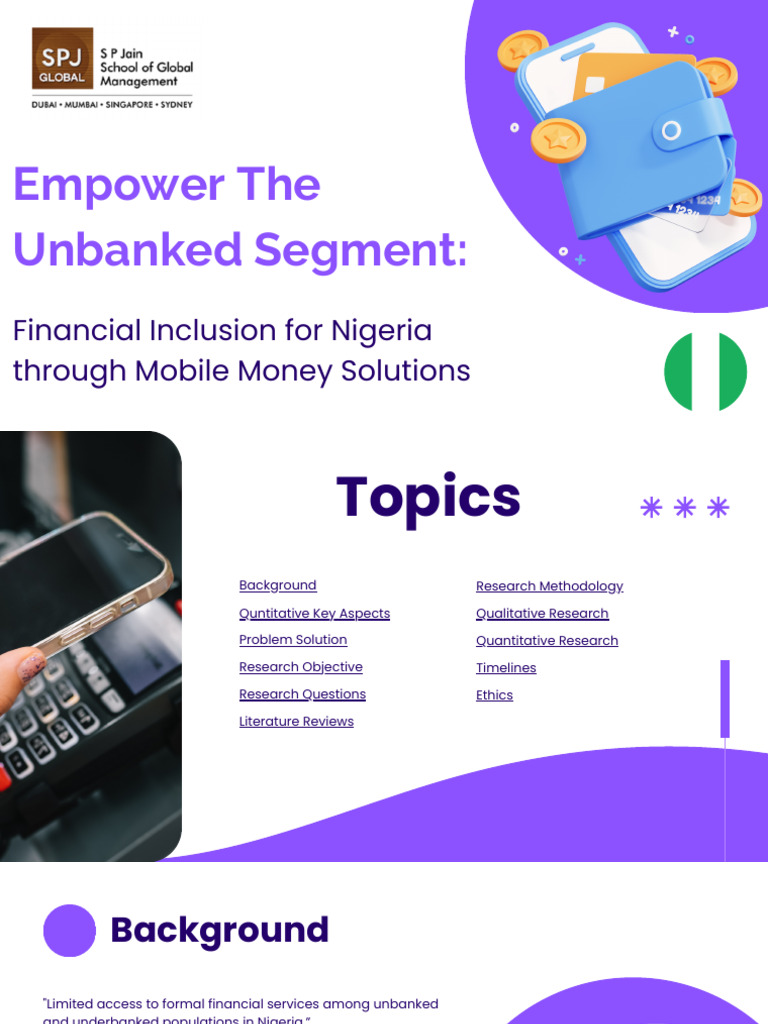 Mobile Money Nigeria Proposal Presentation | PDF | Survey Methodology ...