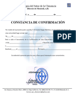 Certificado Confirmacion