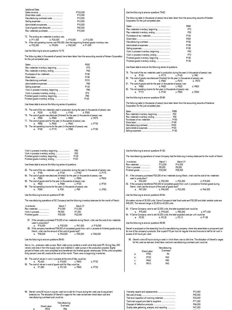 Quality Cost Report Analysis | PDF | Cost Of Goods Sold | Inventory