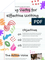 Using Verbs For Effective Writing Educational Presentation in Colorful Risograph Paper Style