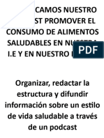 Planificamos Nuestro Podcast Promover El Consumo de Alimentos Saludables en Nuestra i