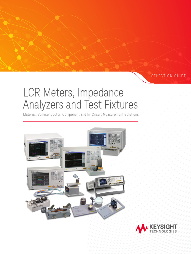 LCR Meters, Impedance Analyzers and Test Fixtures | PDF | Electrical ...