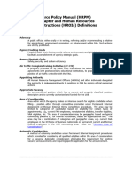 Human Resource Policy Manual HRPM - Faa Definitions 127