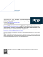 1987 Algorithms For The Vehicle Routing and Scheduling Problems With Time Window Constraints