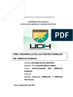 Desarrollo de Las Fuentes Formales Del Derecho Romano