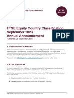 FTSE Country Classification Update 2023