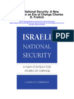 Israeli National Security A New Strategy For An Era of Change Charles D Freilich Full Chapter