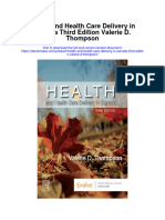 Download Health And Health Care Delivery In Canada Third Edition Valerie D Thompson full chapter