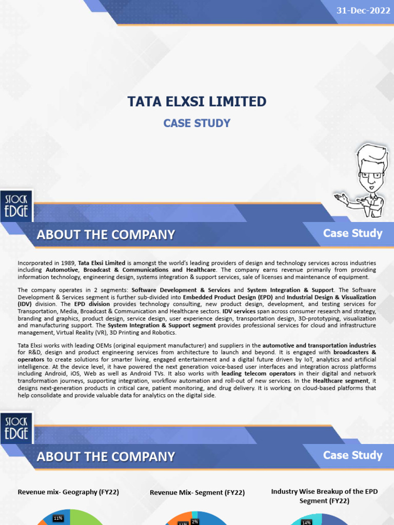 Tata Elxsi Business Model Overview | PDF | Dividend | Stocks