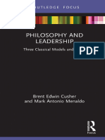 Philosophy and Leadership Three Classical Models and Cases